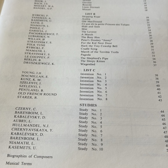 Royal Conservatory of Music Piano Examination Repertoire Book - Picture 4 of 4